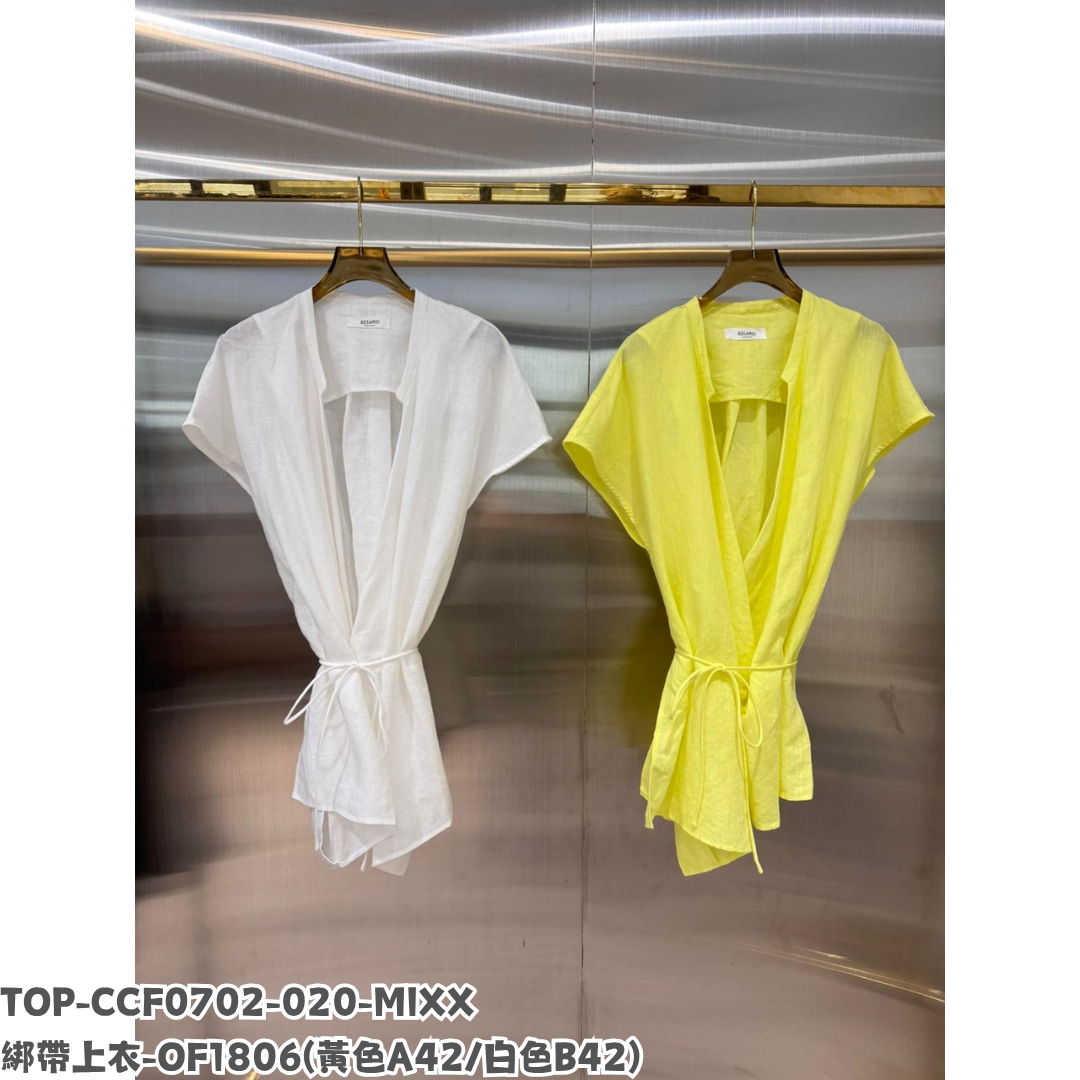 HOT-CCG0810-156 綁帶上衣-OF1806 白色 (A156)