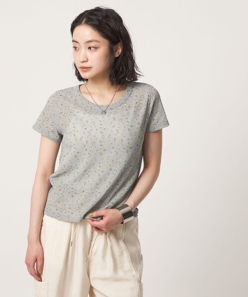 CITEN  / Tobiflower Sheer Waffle Tee