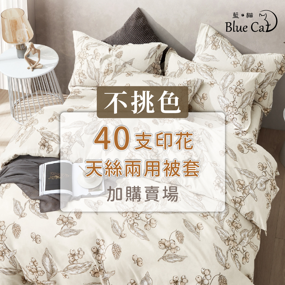 【優惠加購區】 正40S萊賽爾纖維兩用被-加購兩用被套賣場  (不挑色)