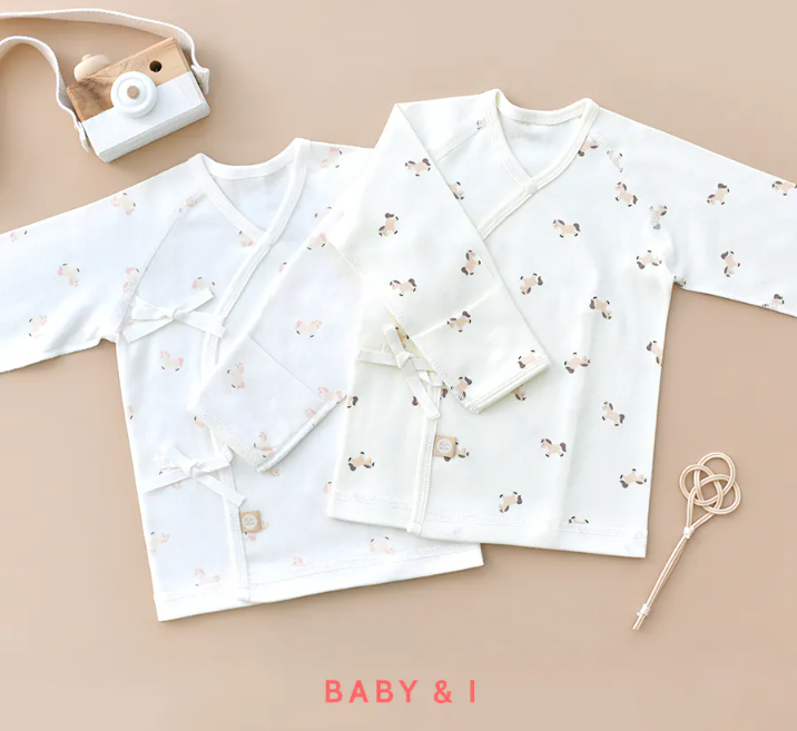 【BABY & I】Korea 4-Seasons Newborn Wrap Top (Bear Pattern)