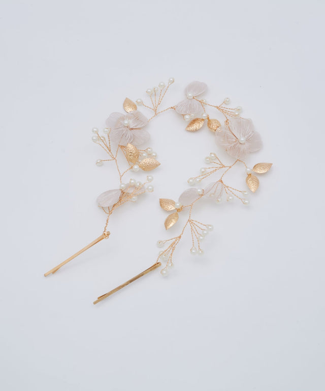 金屬絲花卉圖案髮夾