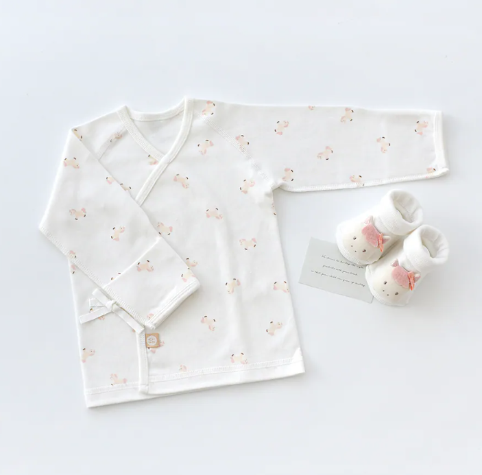 【BABY & I】Korea 4-Seasons Newborn Wrap Top (Girl Horse Pattern)