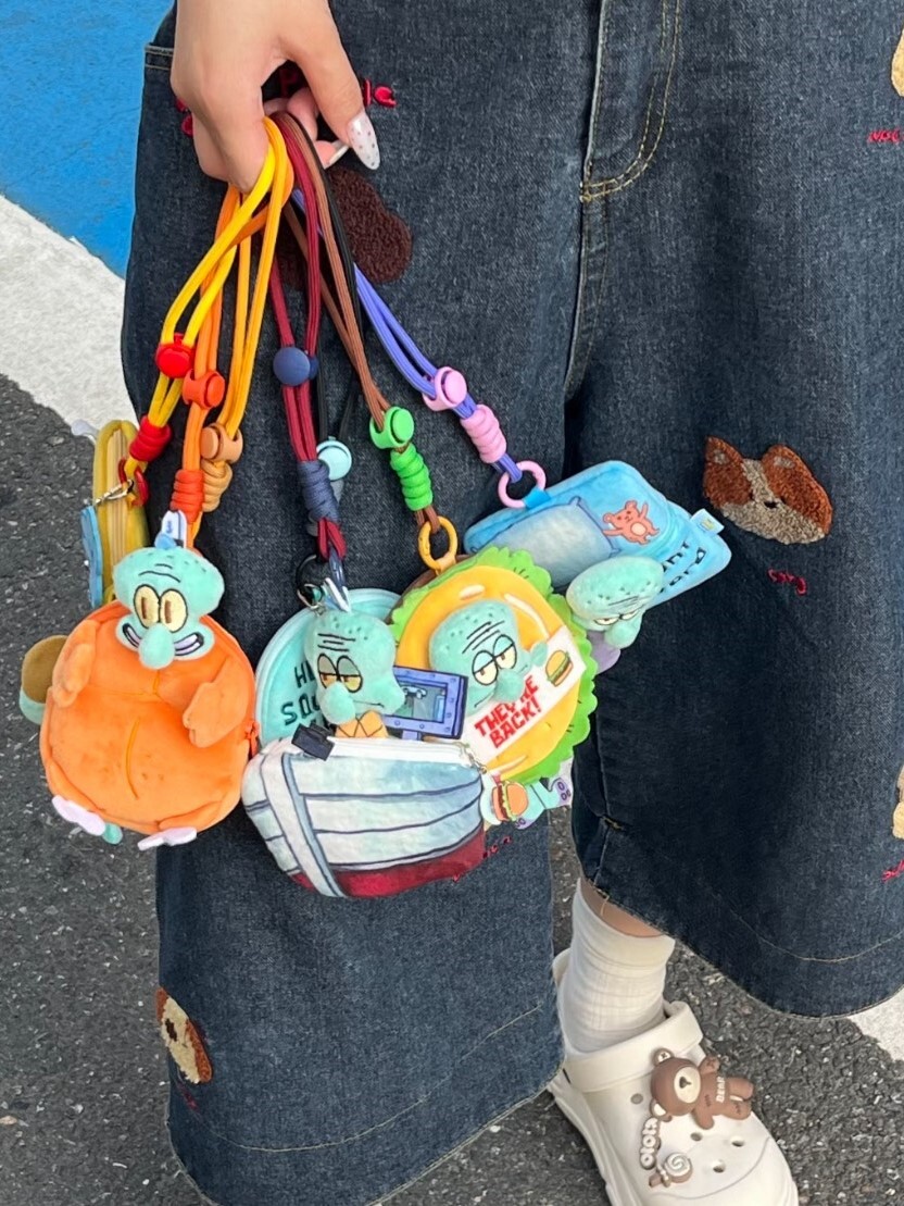 海綿寶寶 章魚哥 毛絨 零錢包吊飾盲盒
