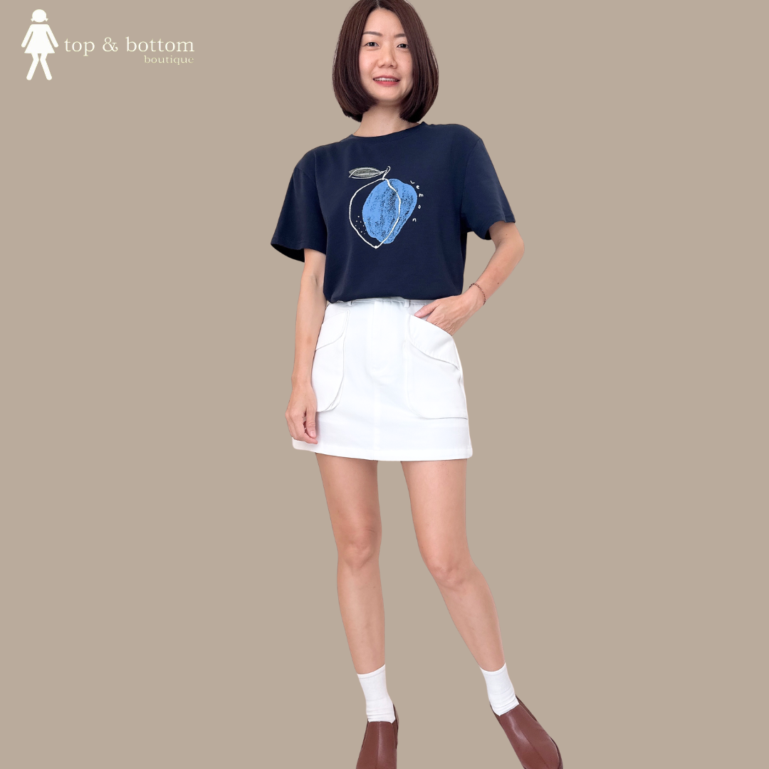 HIGH WAISTED SHORT POCKET SKIRT WITH INNER SHORTS & BELT