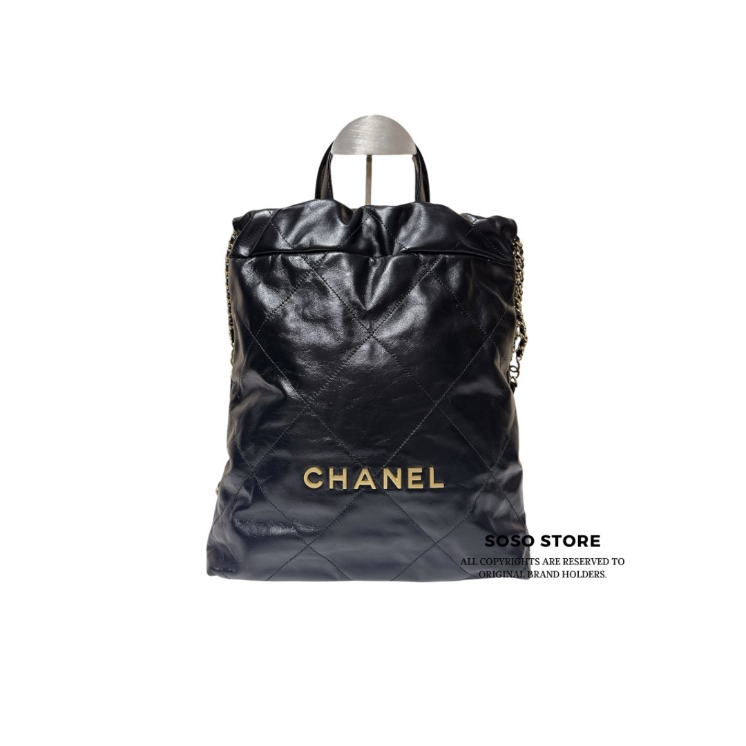 CHANEL 22 Backpack - Black / GHW