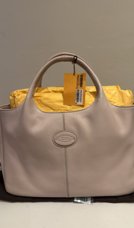 英國代購（獨立訂單）TODS ALH02 SHOPPING BAG -OM430 (淡粉色💥瑕疵