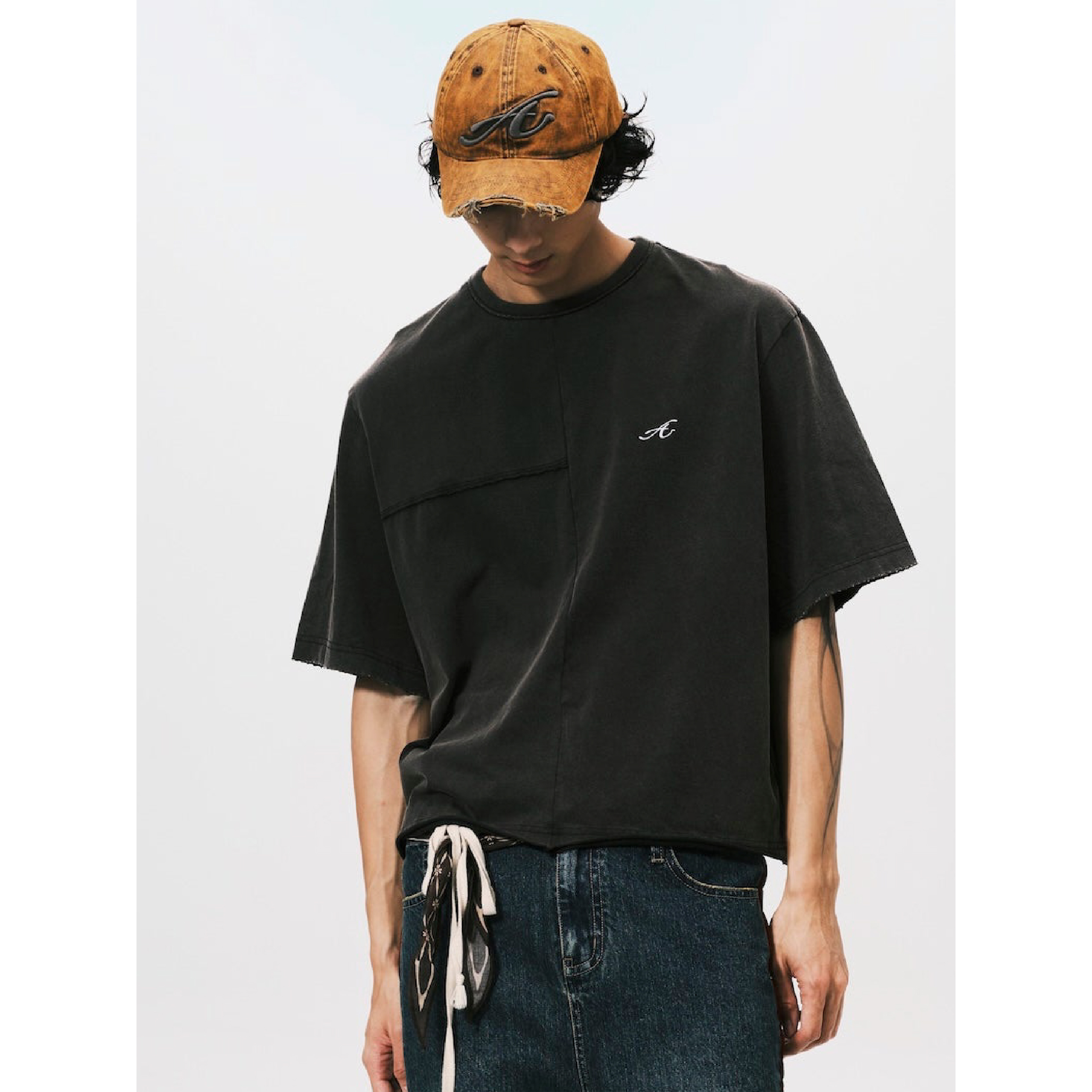ANOWHEREMAN Reconstruct Cropped Tee