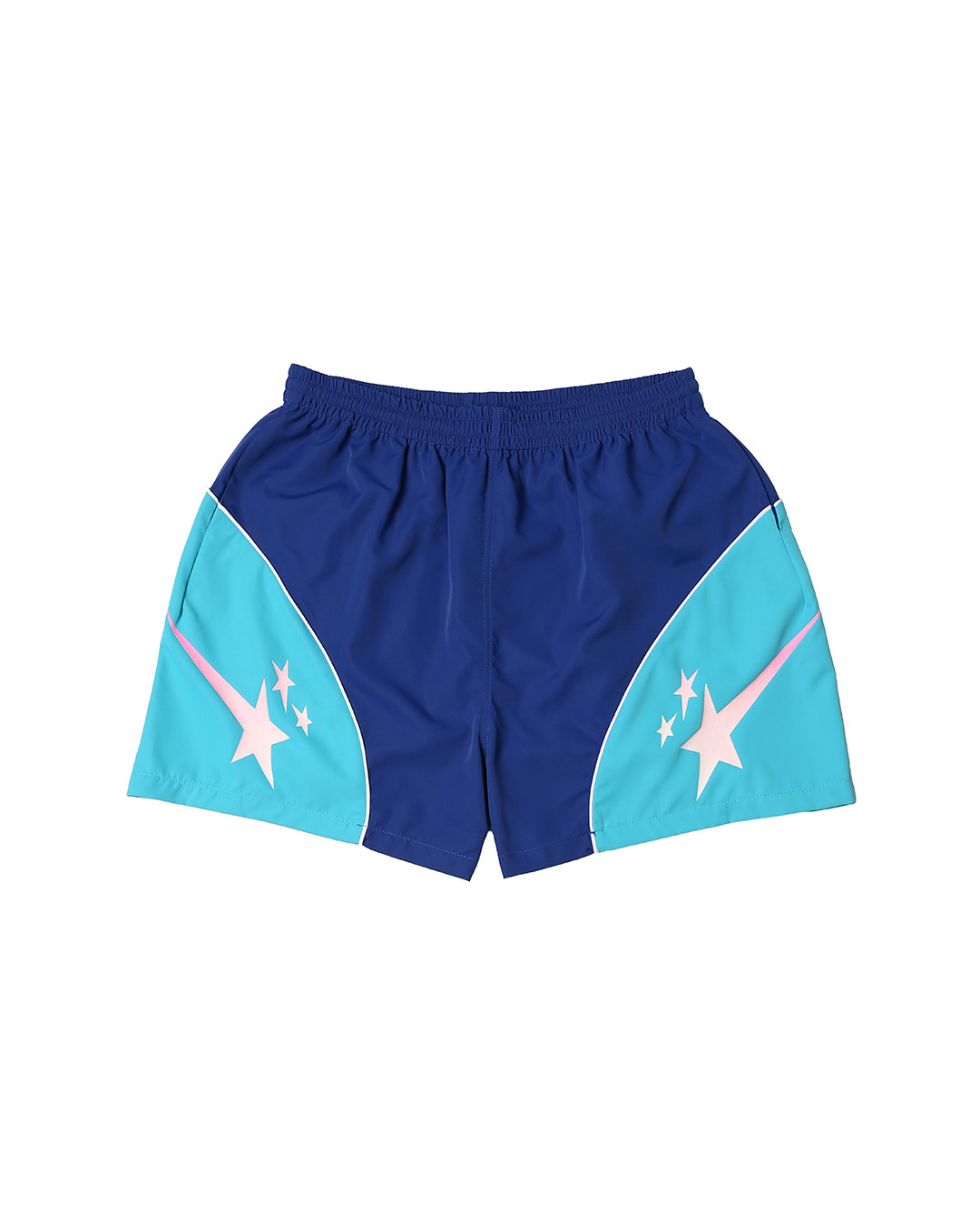 MTA｜Tonal Panel Nylon Track Shorts (Blue)
