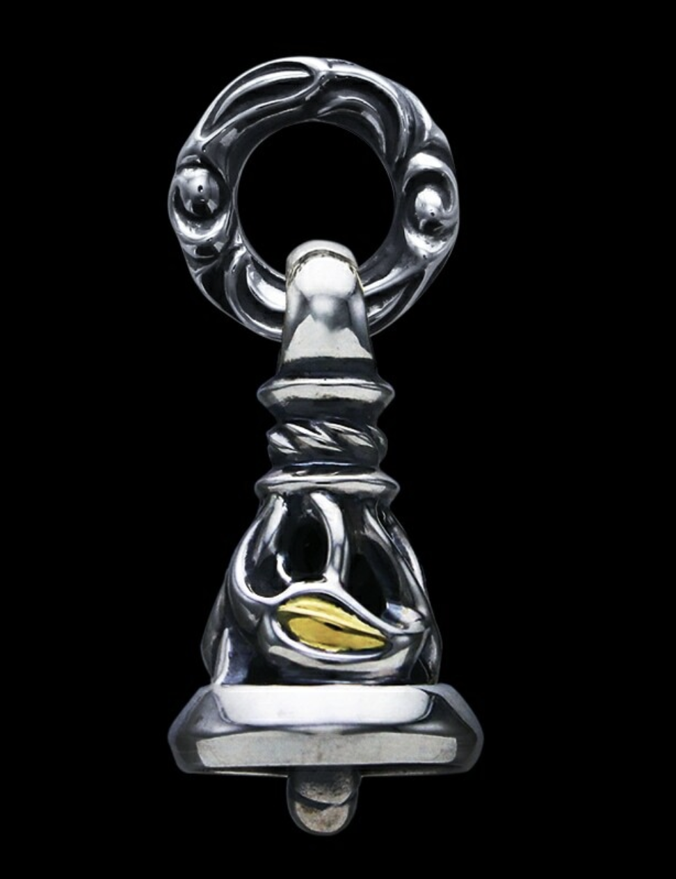 Crane Bell with 18K Yellow Gold Eyes