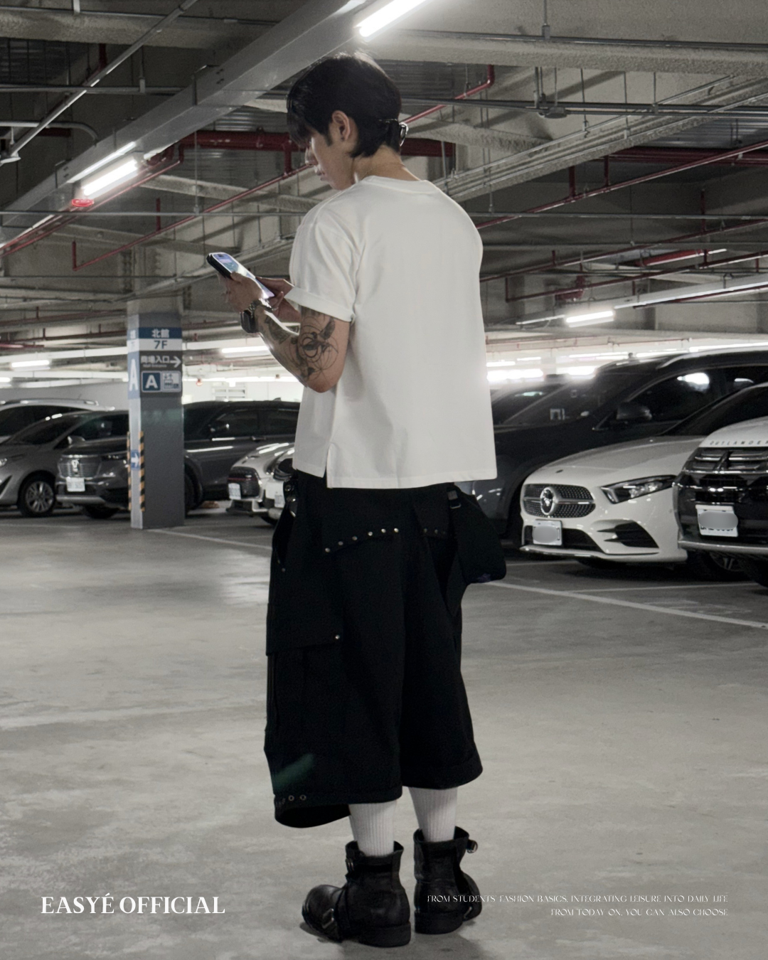 ITS品牌短板純棉素T(BOXY)
