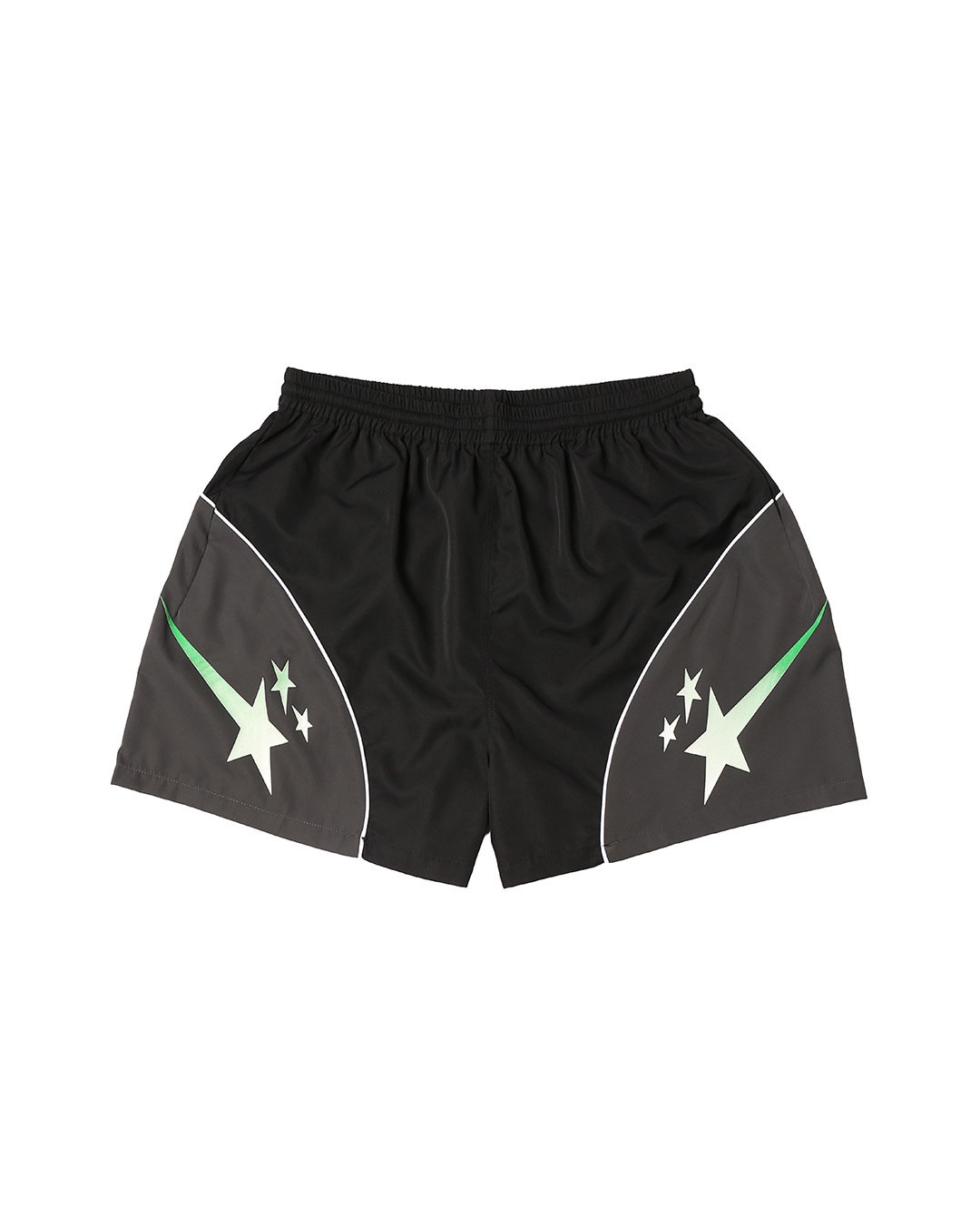 MTA｜Tonal Panel Nylon Track Shorts (Black)
