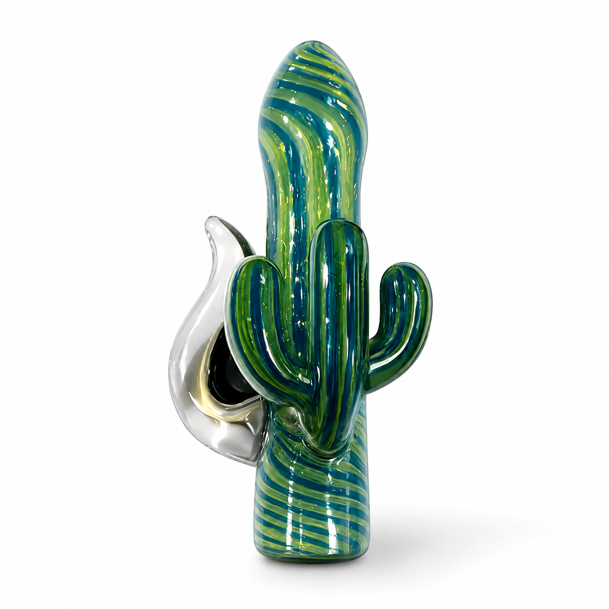 🇨🇦極光Aurora - Green Spike One Hitter Glass Pipe 綠刺玻璃斗