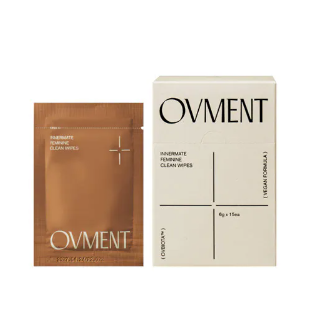 Ovment 女性抑菌清潔濕巾獨立包裝（1盒15片裝）
