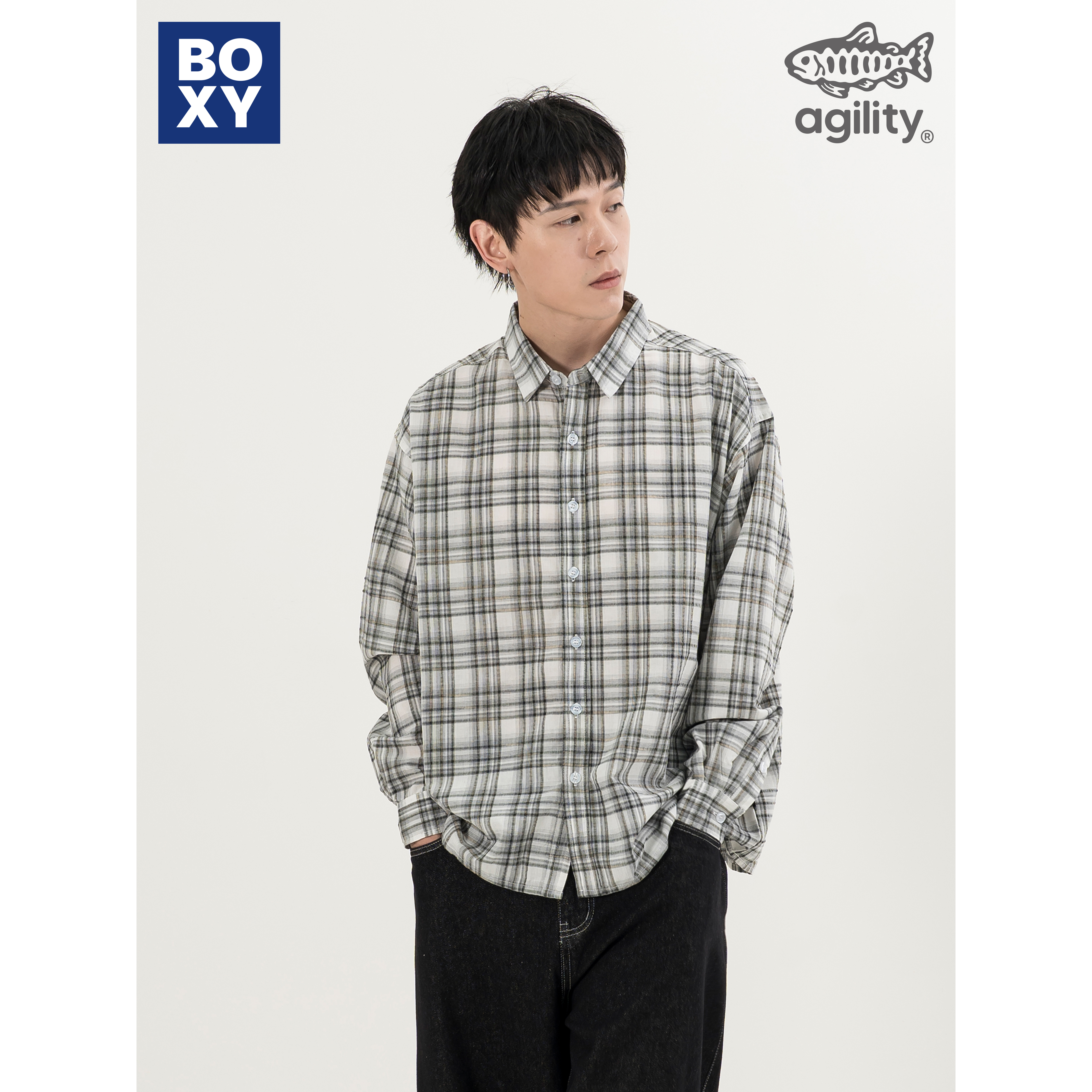 AGILITY Boxy Seersucker LS Shirt 寬短 泡泡紗 長袖襯衫 [SH-N08]