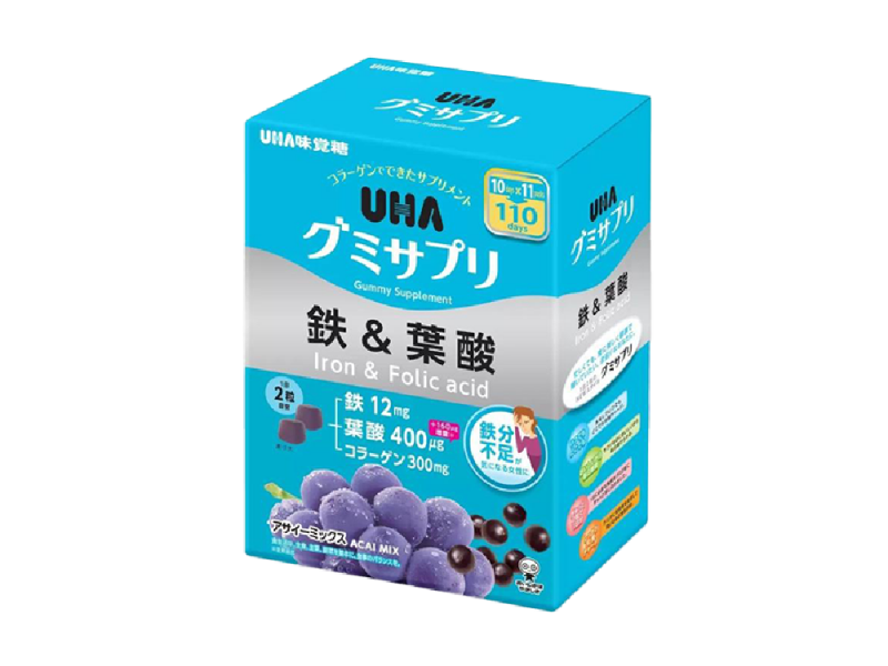 UHA 鐵&葉酸味覺糖 220粒 110天