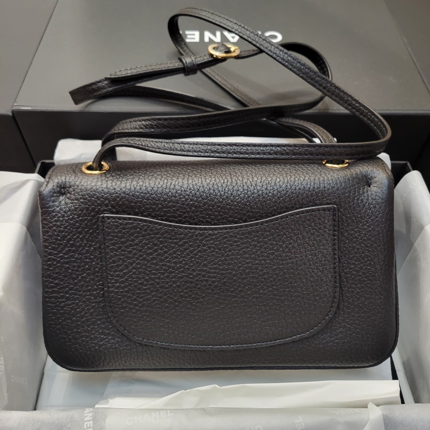 CHANEL AS6573 MINI FLAP BAG BLACK/GOLD
