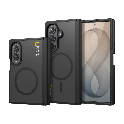 National Geographic - Magnetic Matte Clear Hinge Cover - Samsung Fold 8 Ultra Case 國家地理磨砂磁吸充電貼身鉸鏈保護手機硬殼