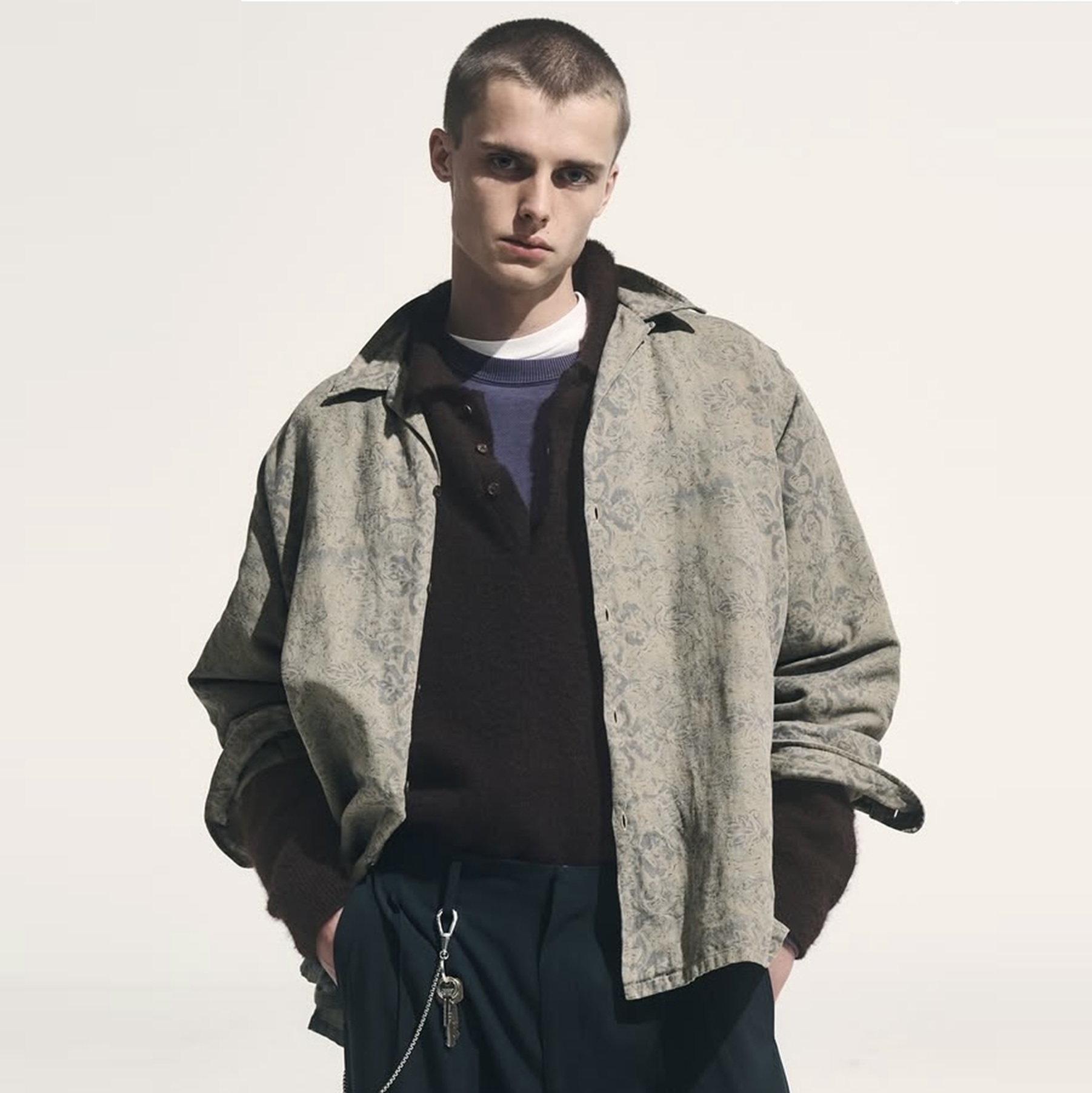 A.PRESSE 2026 VINTAGE LINEN COTTON LOOP COLLAR SHIRTS (26AAP-02-12) *SPACE EXCLUSIVE -PRE ORDER ITEM (預訂中)