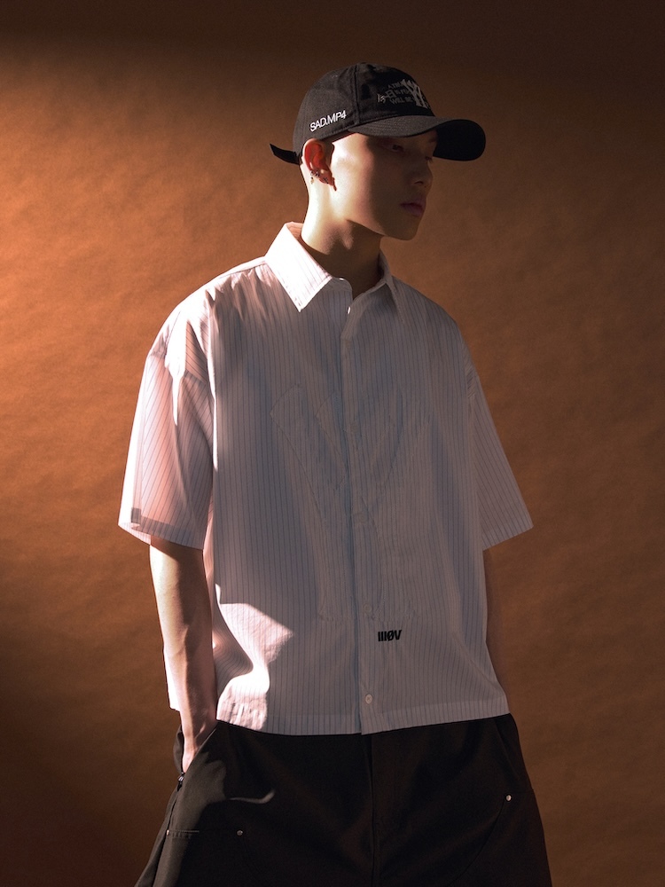 Wall of Sound - 3:37 / “SAM” Y.Y.F.C STRIPE SHIRT - WHITE