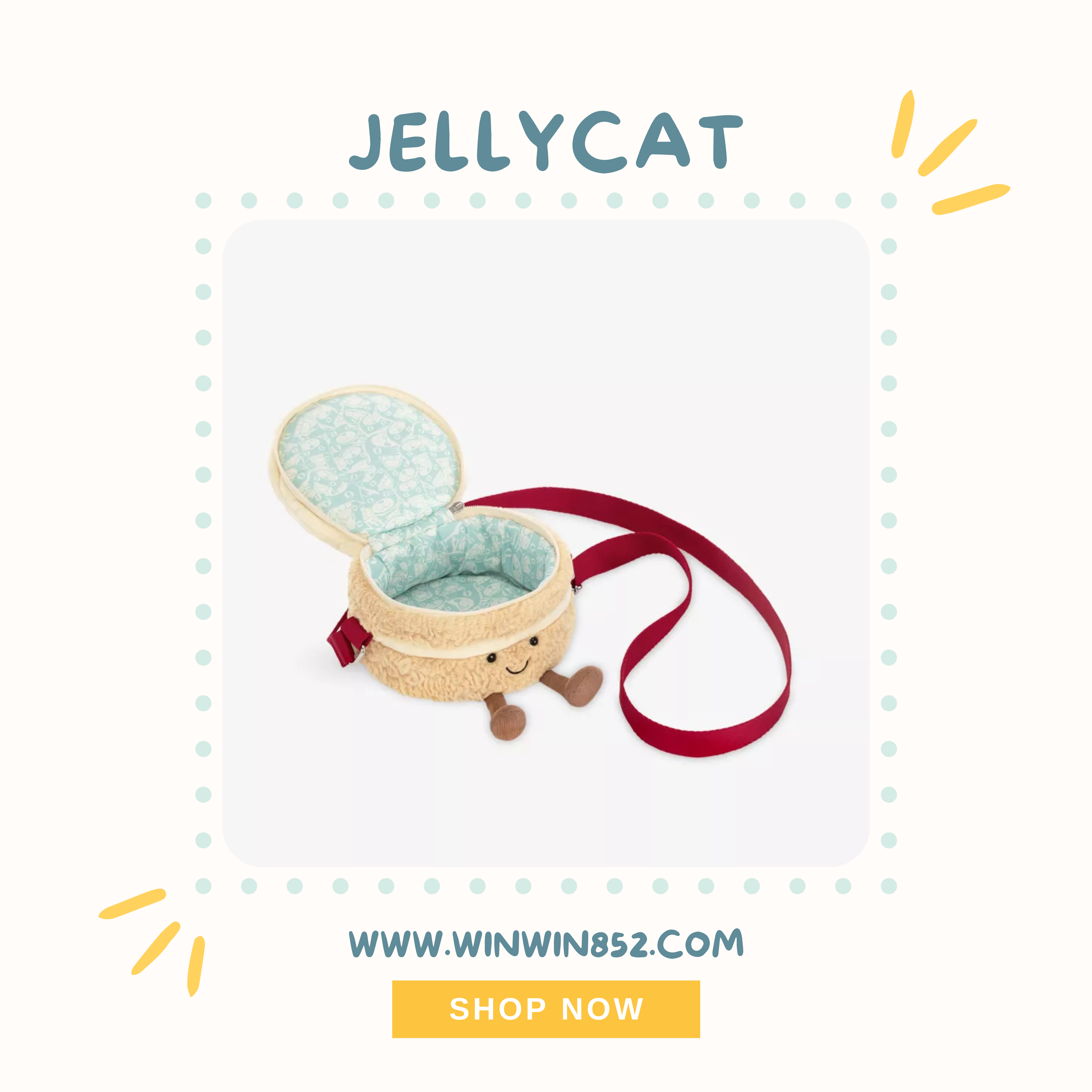 Jellycat Amuseables Birthday Cake Bag