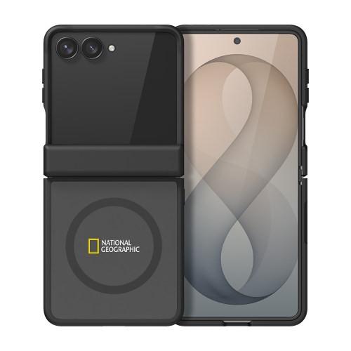 National Geographic - Magnetic Matte Clear Hinge Cover - Samsung Flip 8 Case 國家地理磨砂磁吸充電貼身鉸鏈保護手機硬殼