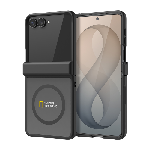 National Geographic - Magnetic Matte Clear Hinge Cover - Samsung Flip 8 Case 國家地理磨砂磁吸充電貼身鉸鏈保護手機硬殼