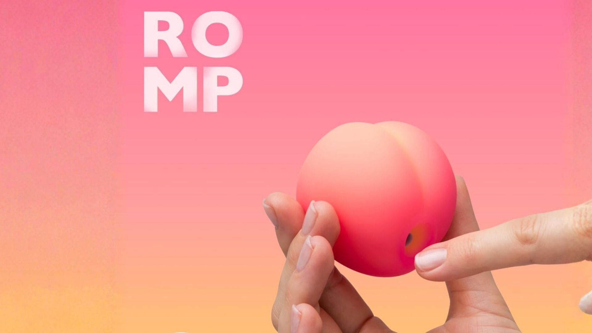 情趣用品 女生新手 送禮推薦 ROMP Pink Peach 蜜桃造型陰蒂吸啜器