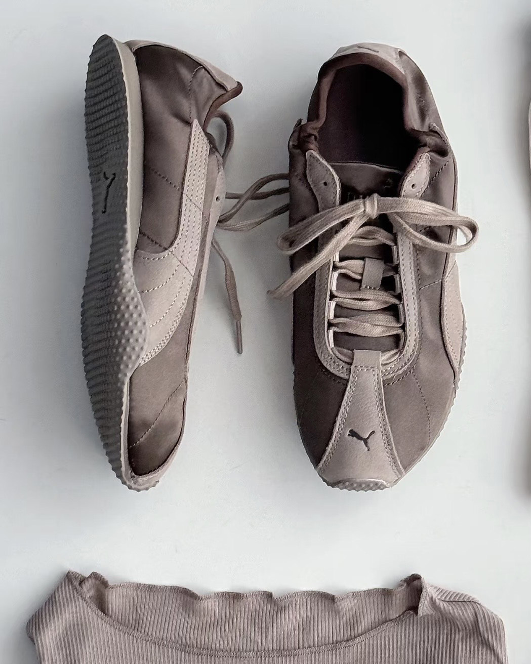 PUMA H-STREET ELASTIC SATIN 摩卡奶昔 灰棕 灰咖 奶茶 緞面 復古 女鞋 410645-01 / 調貨