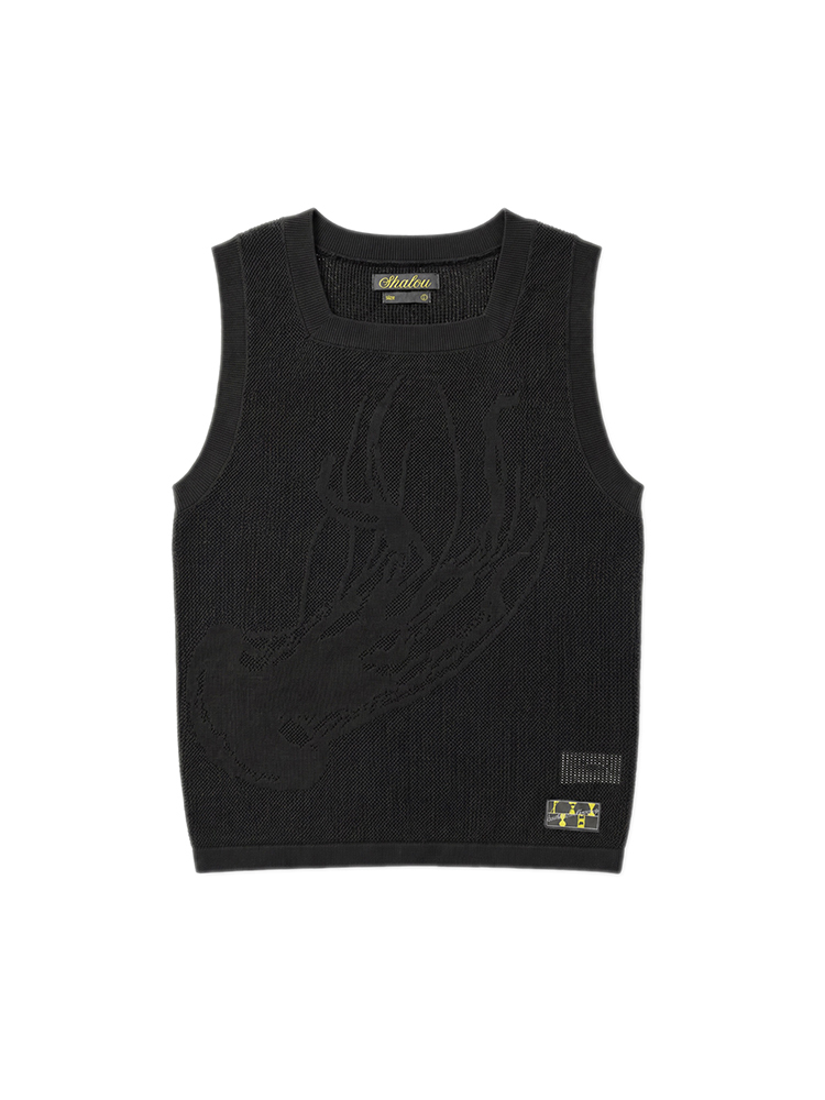 Black Jellyfish Knit Vest