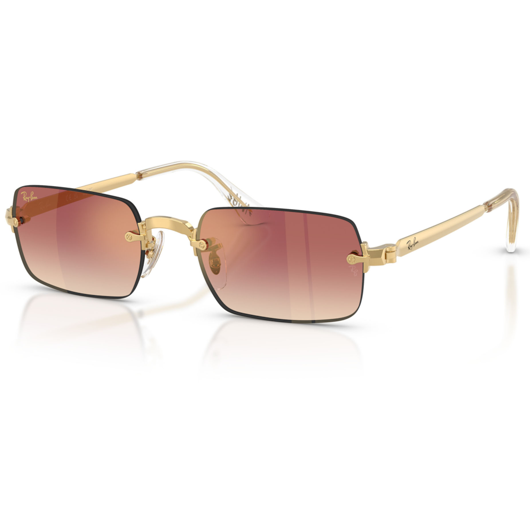 【RayBan】RB3928 0018H-54mm 方框太陽眼鏡♦(芒金|粉色)
