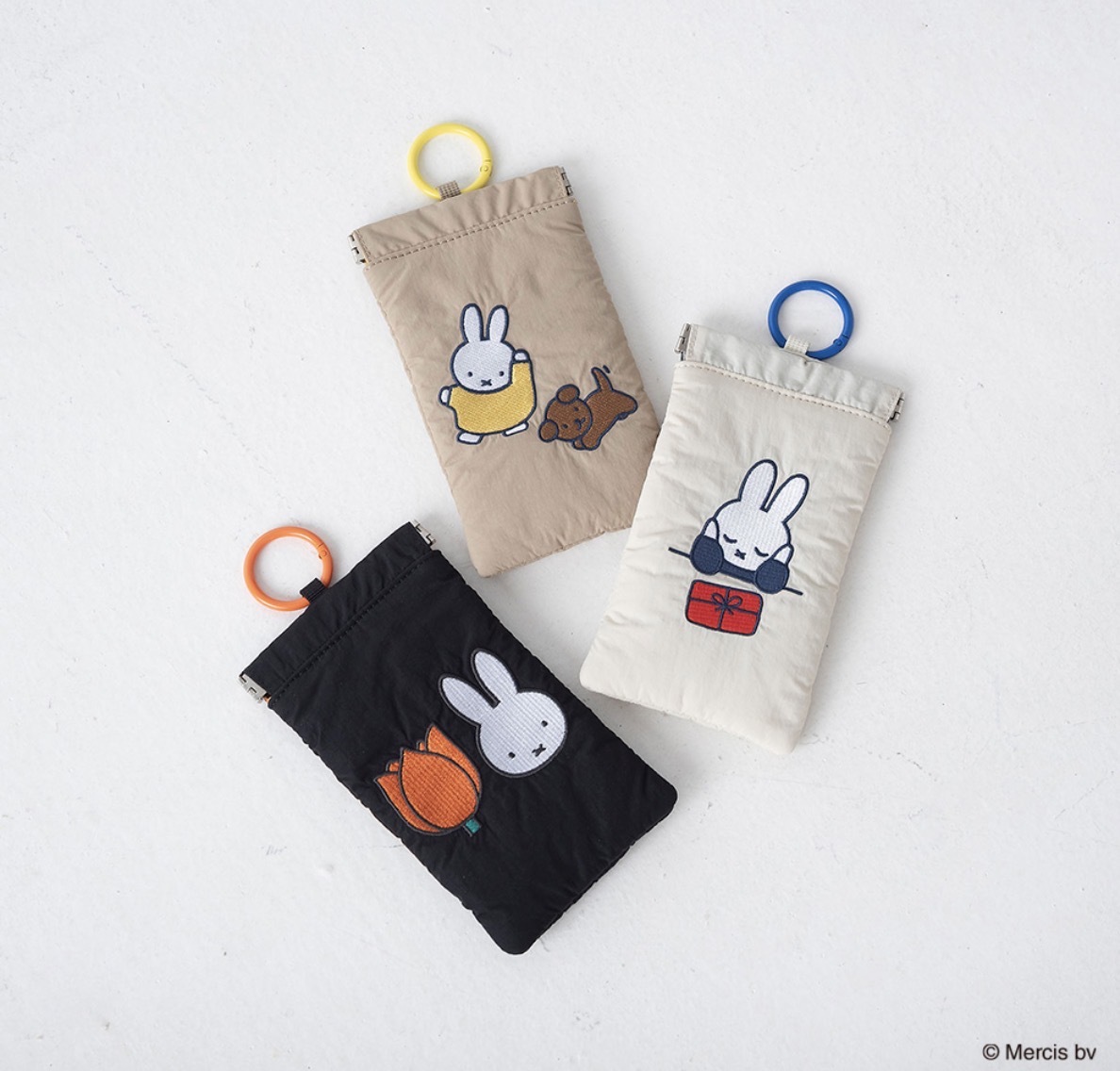 【最新發售】JP Miffy  革綿料刺繡 鐵夾長形散子包 Multi Ring 4533 TK260807
