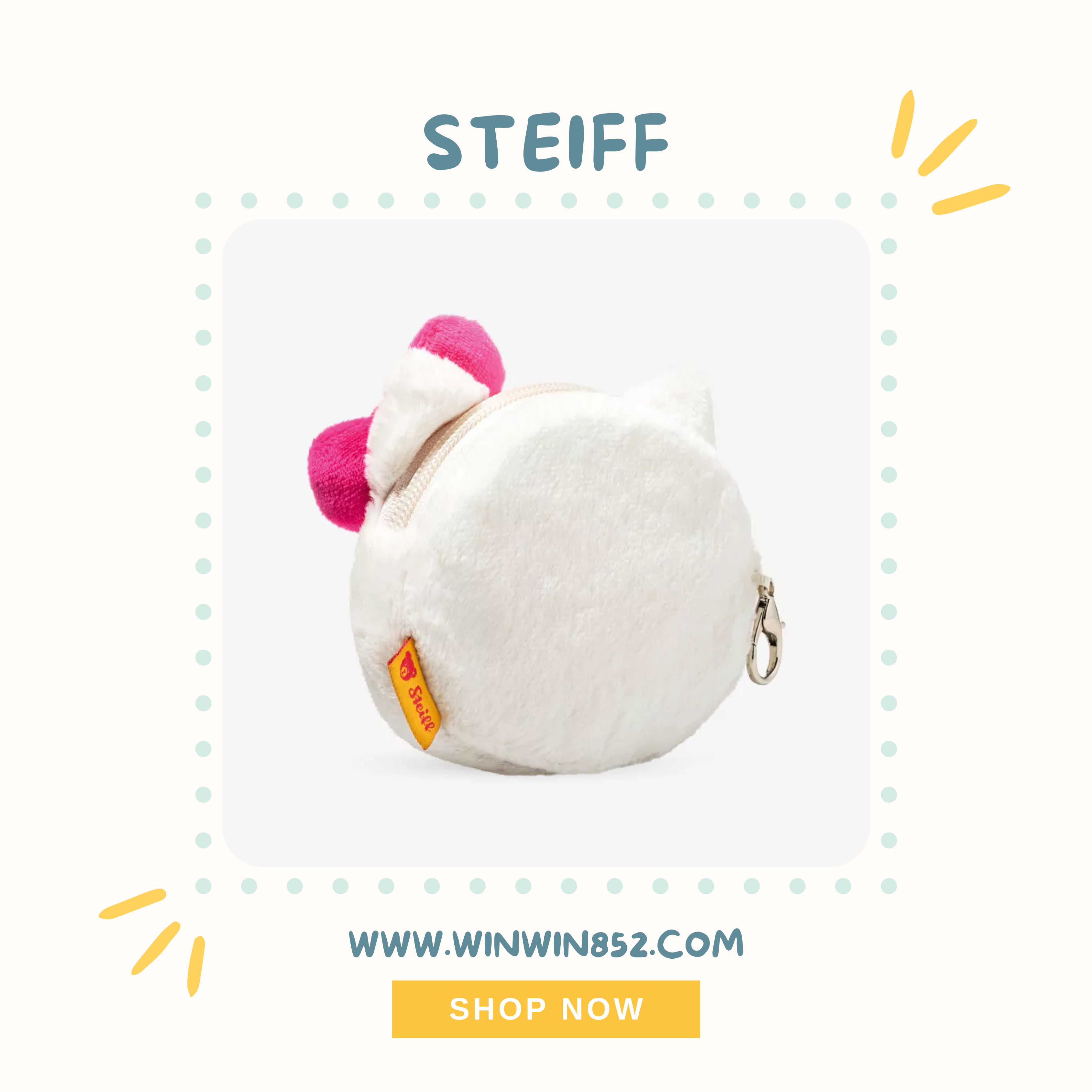 (Pre-order) Steiff x Hello Kitty Purse 10cm