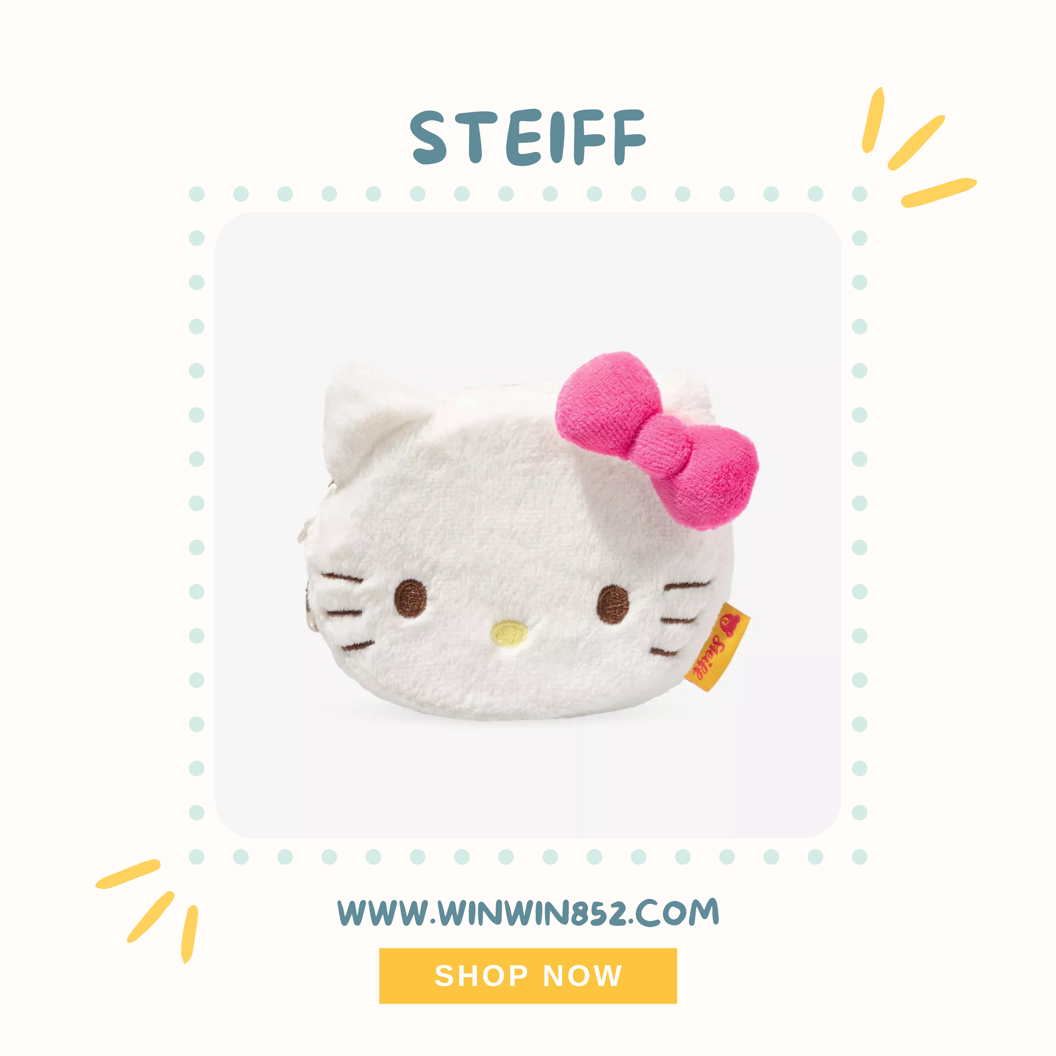 (Pre-order) Steiff x Hello Kitty Purse 10cm