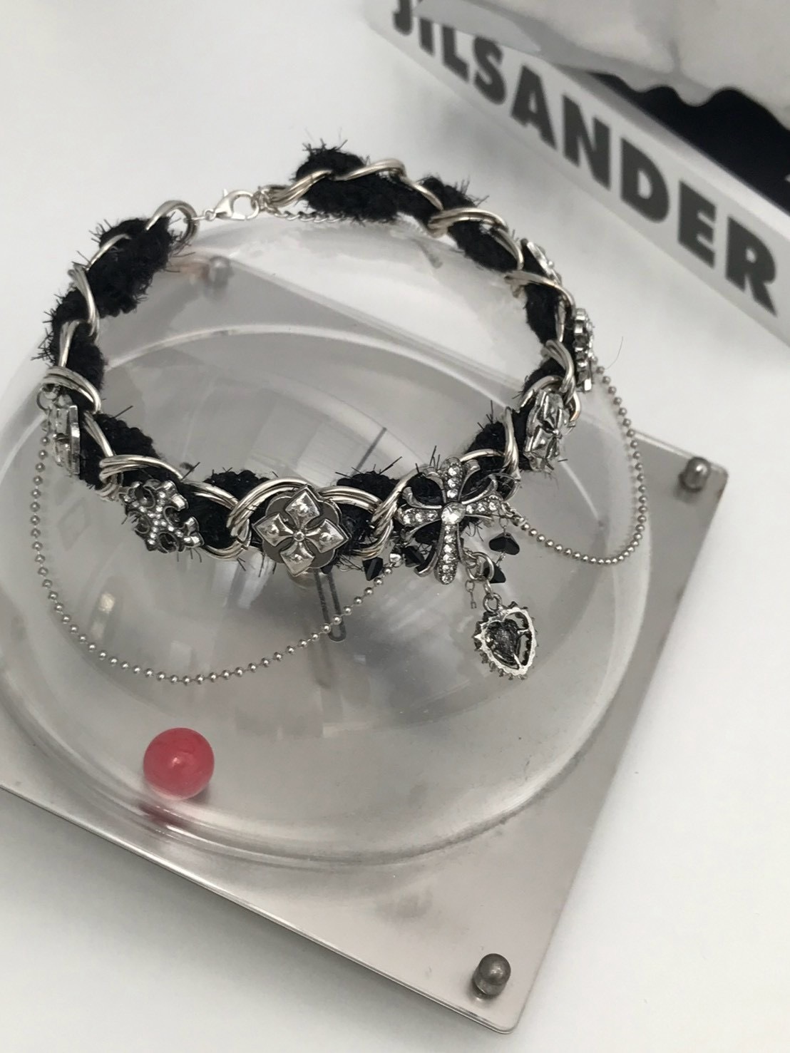 ★大推 哥特輕朋克十字愛心鏈條chocker