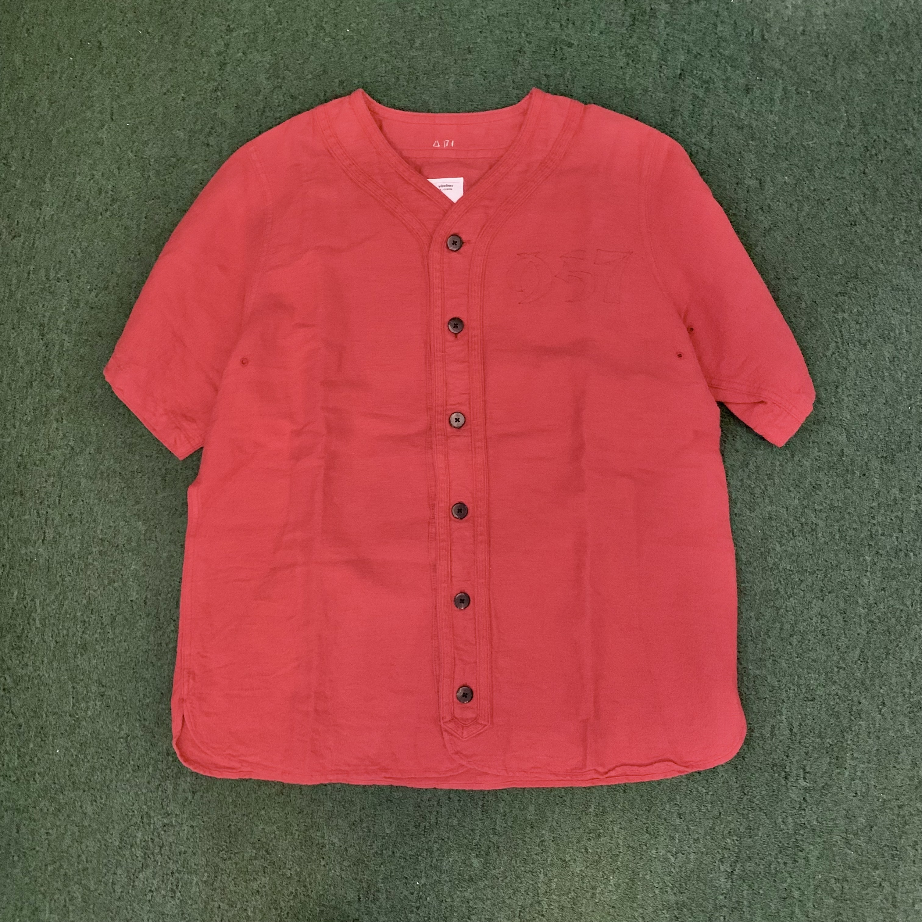 VISVIM DUGOUT SHIRT S/S FLANNEL - RED SIZE 2 PRE ORDER ITEM (預訂中)
