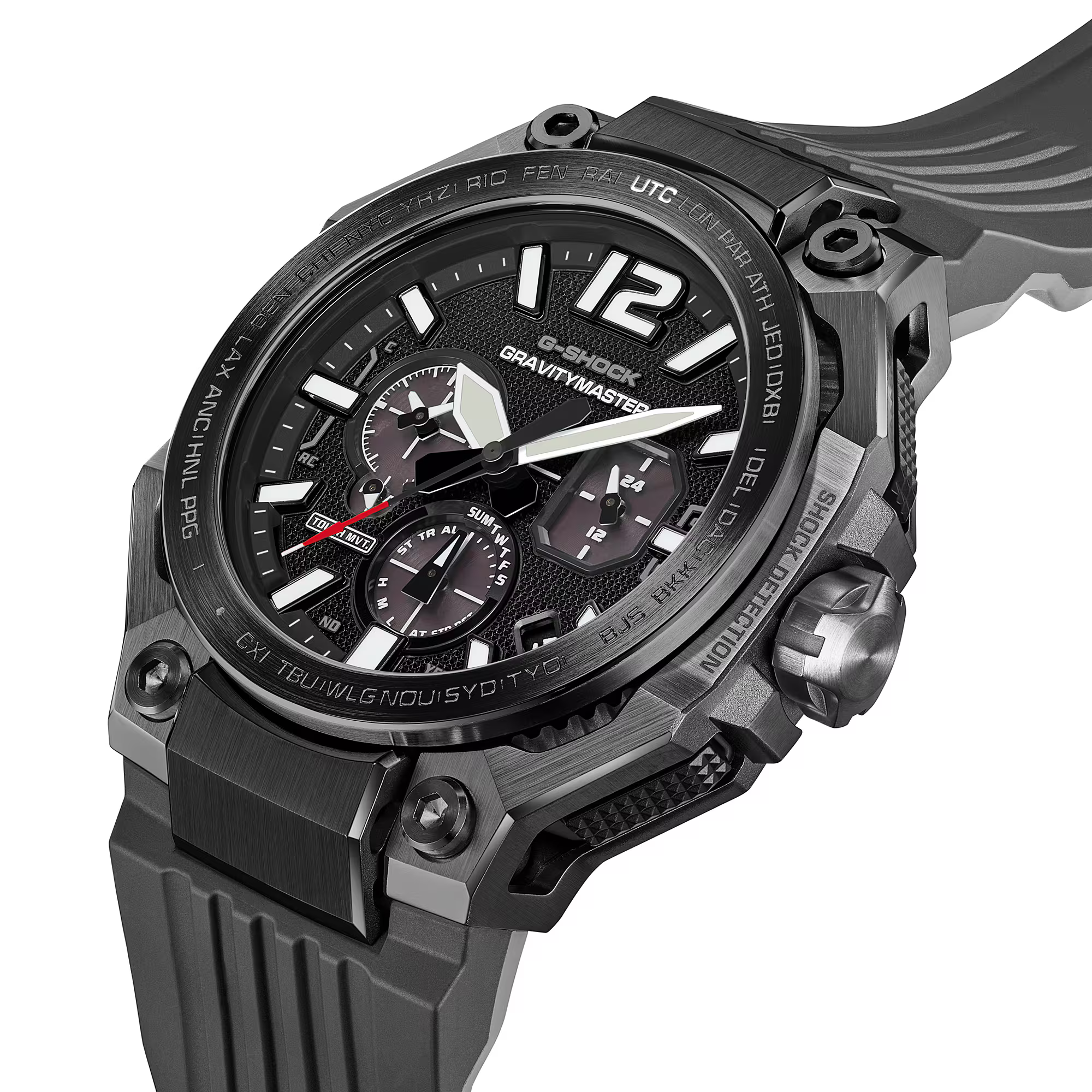 萬年鐘錶 - G-SHOCK  MASTER OF G 系列 空中 GRAVITYMASTER  太陽能藍芽+電波錶 GWR-B3000B-8A 錶徑 : 47.3mm