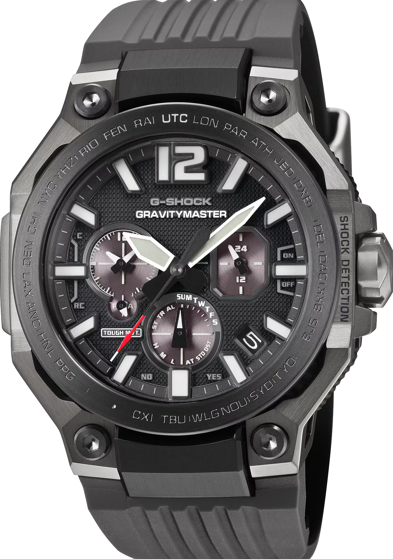 萬年鐘錶 - G-SHOCK  MASTER OF G 系列 空中 GRAVITYMASTER  太陽能藍芽+電波錶 GWR-B3000B-8A 錶徑 : 47.3mm