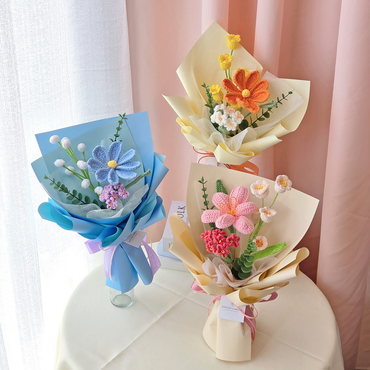 G82｜針織提袋花束