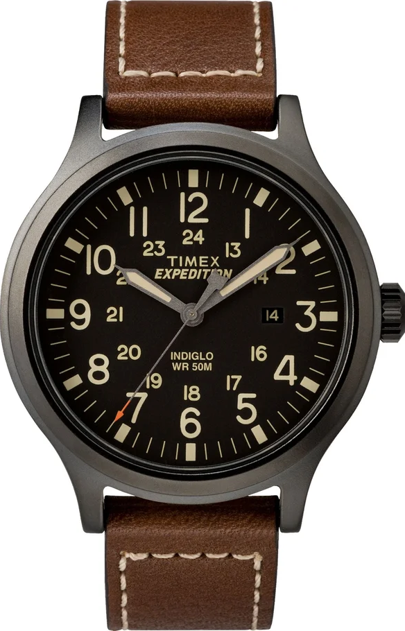 萬年鐘錶 - TIMEX 天美時  戶外休閒風格軍錶面盤大三針冷光男錶  TW4B11300  錶徑43MM