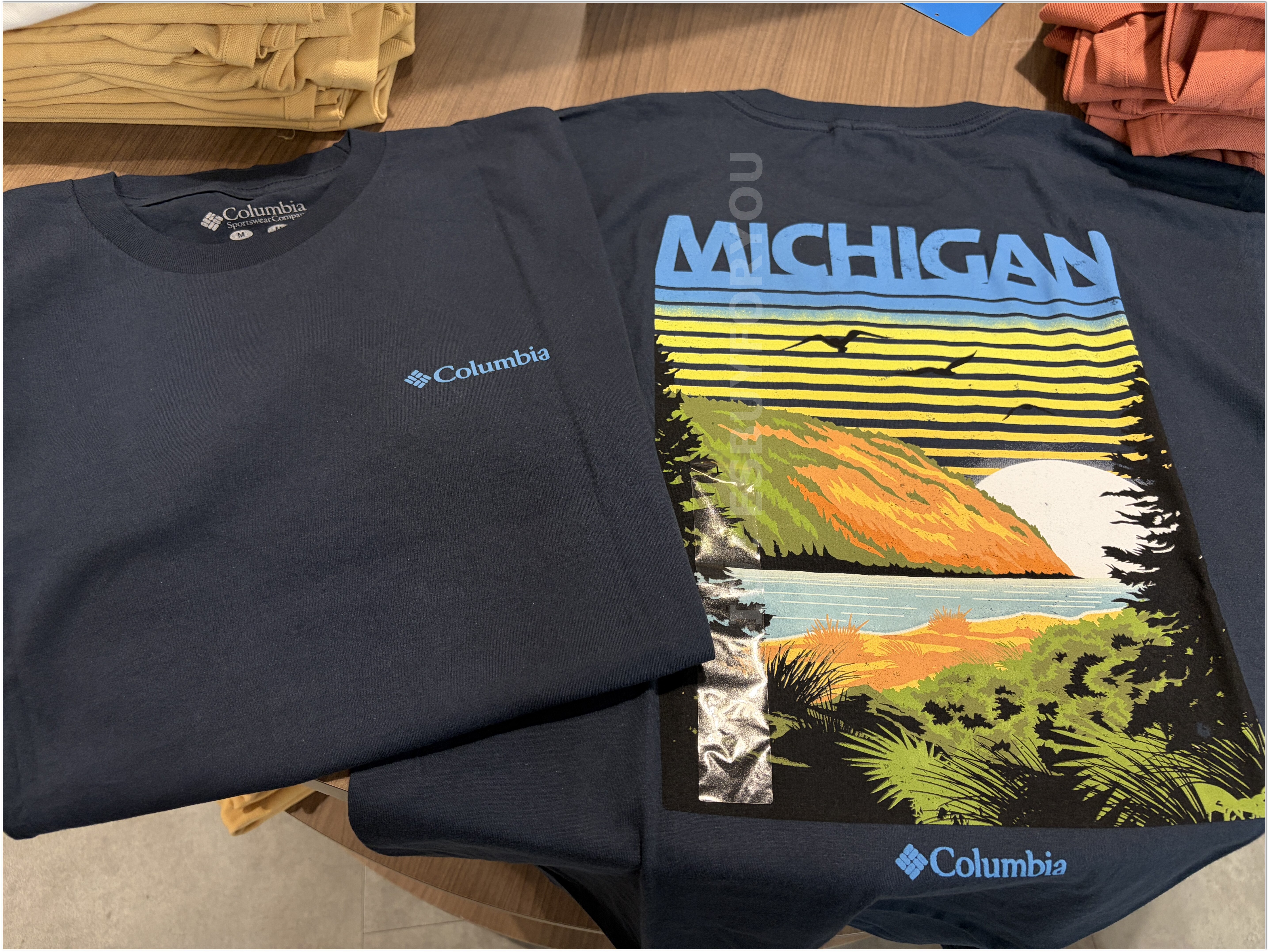 【限時】Columbia 男大人 密西根限定 正反圖案 短TEE