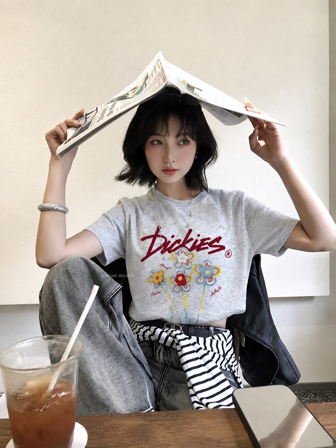 DICKIES 美式復古 多巴胺花花 短袖T恤 男女同款