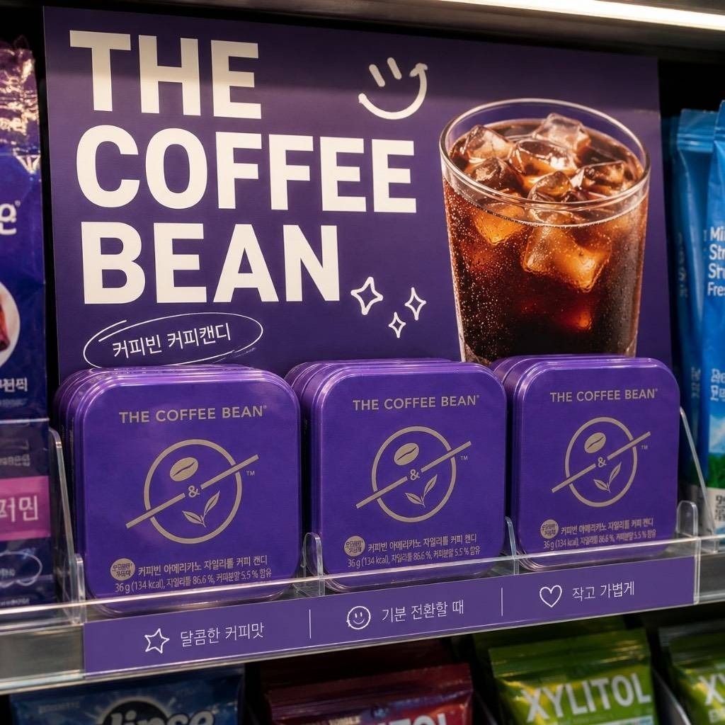 WSBB12477  韓國 THE COFFEE BEAN 美式咖啡糖 32g#紫色（10月上旬）