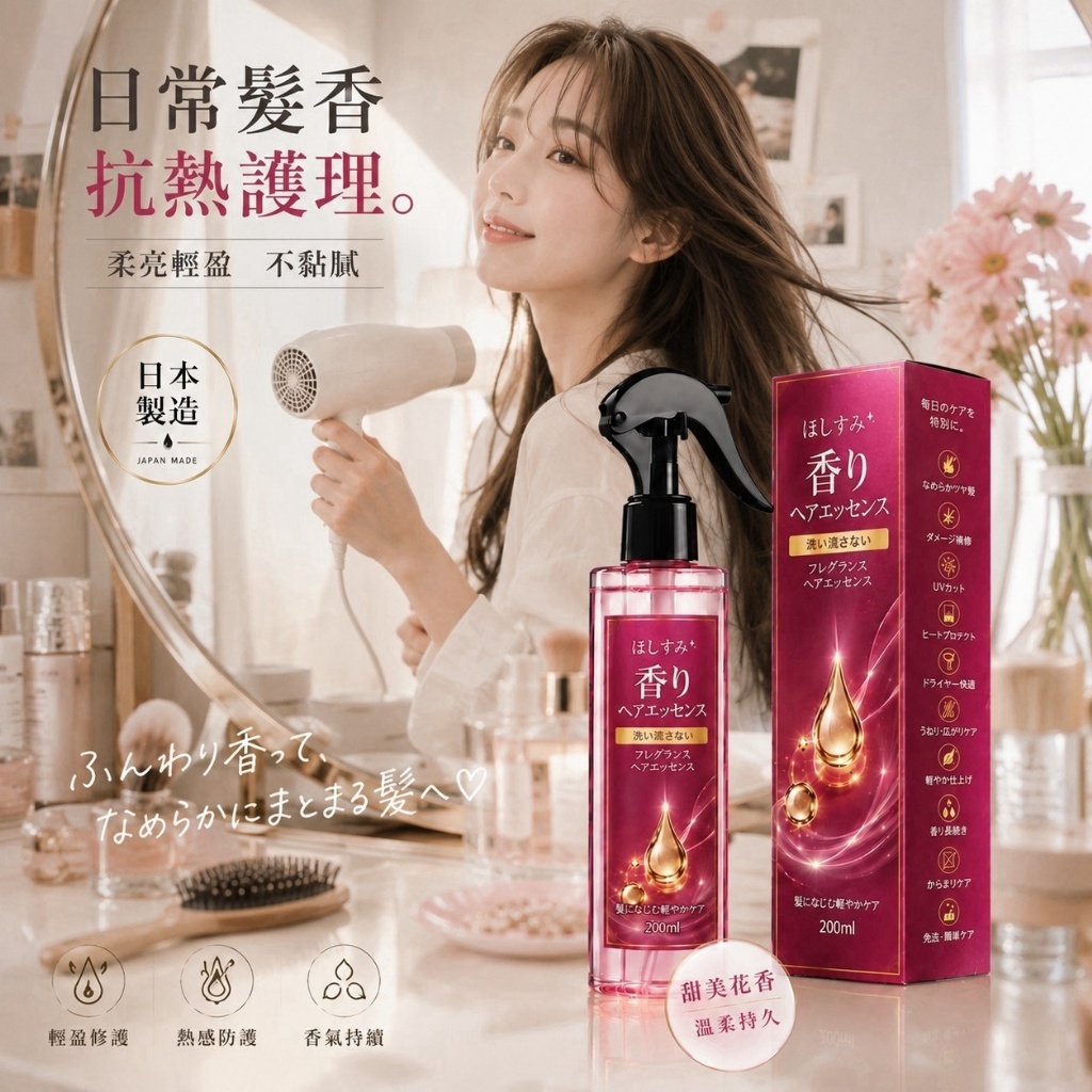 WSBB12478  日本製-ほしすみ 香氛抗熱噴霧 200ML《一組2件》（10月上旬）