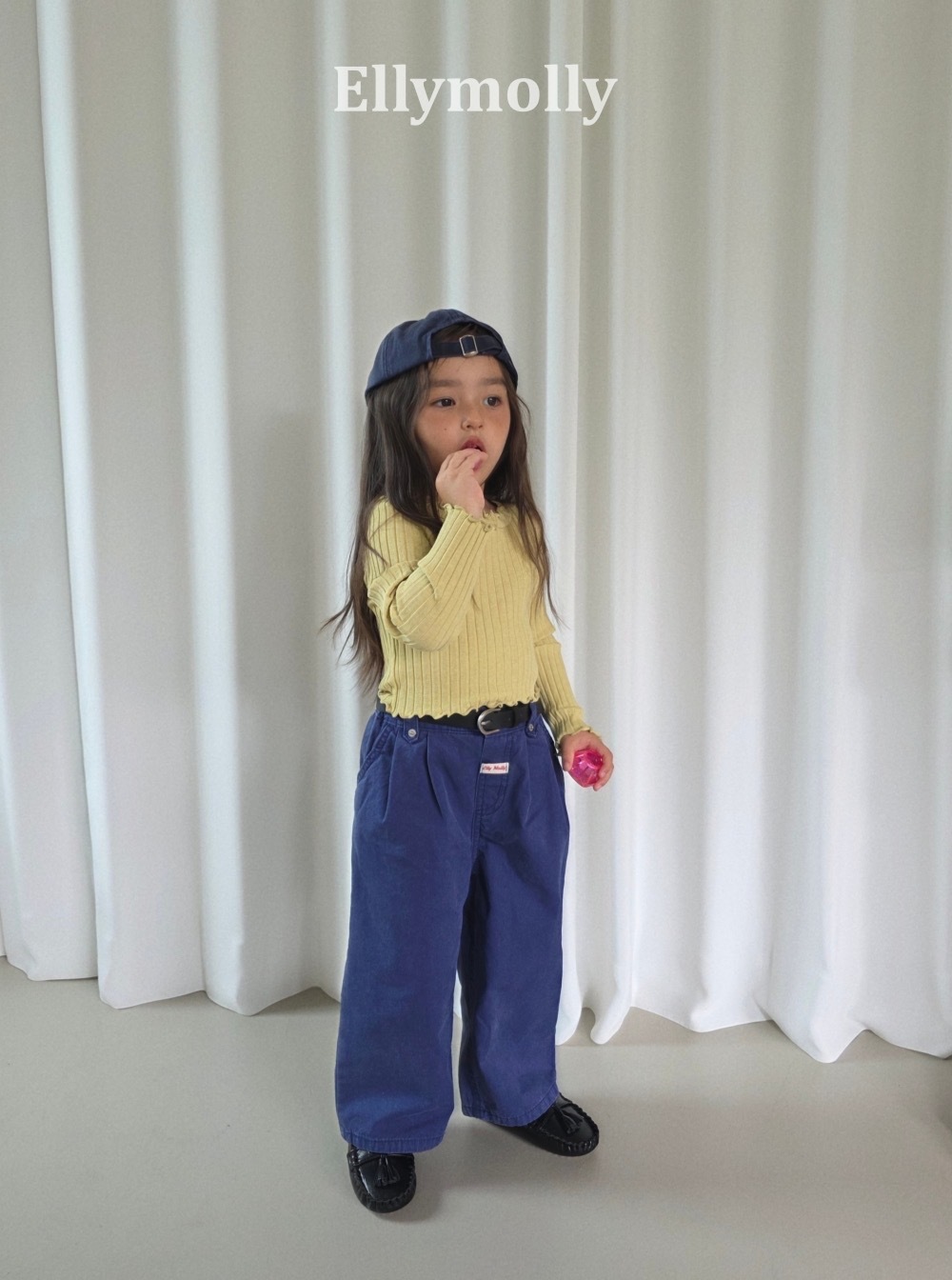 Ellymolly 打褶直筒褲 / 2色