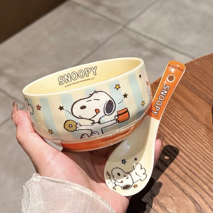 SNOOPY 碗盤組 餐具 專用一人 碗盤湯匙 陶瓷