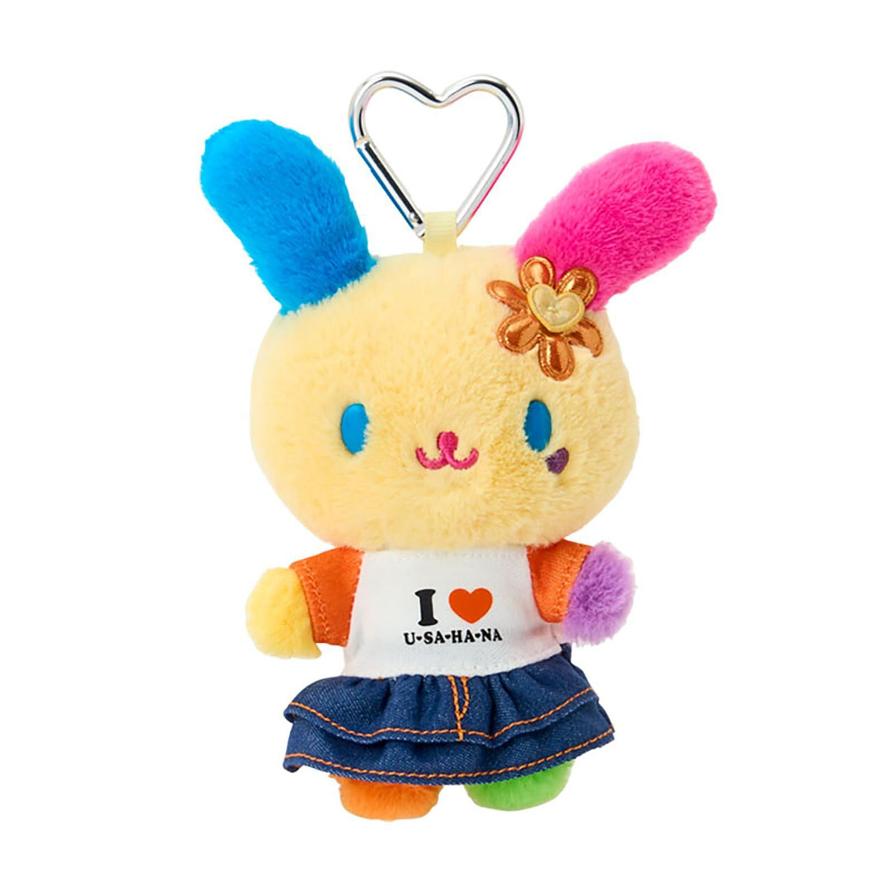 Sanrio Usahana Mascot Holder I Love Characters Plush Keyring 902373
