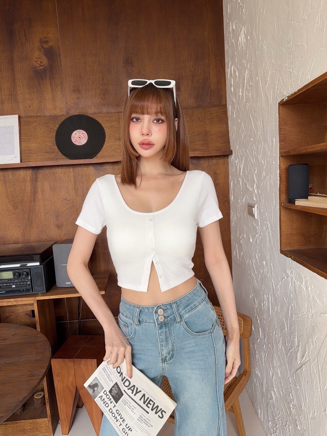 [新品九折優惠] 🇹🇼微性感排扣U領bra top