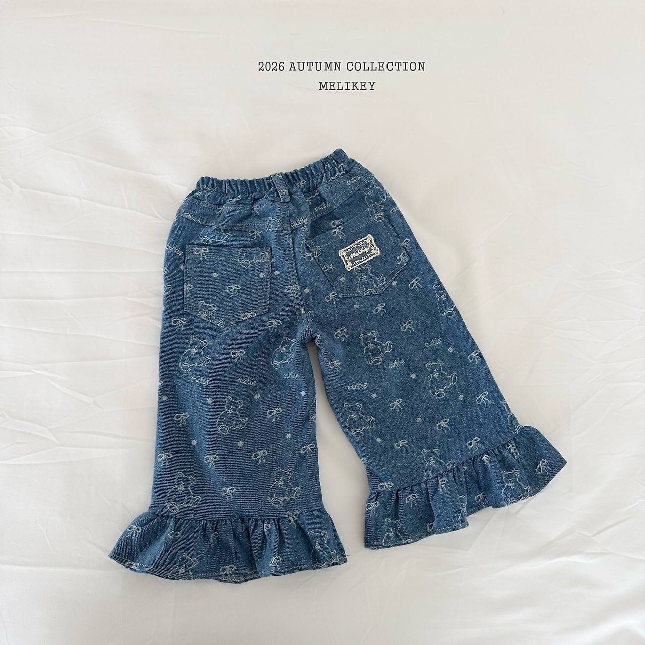 MELIKEY Bear Frill Jeans