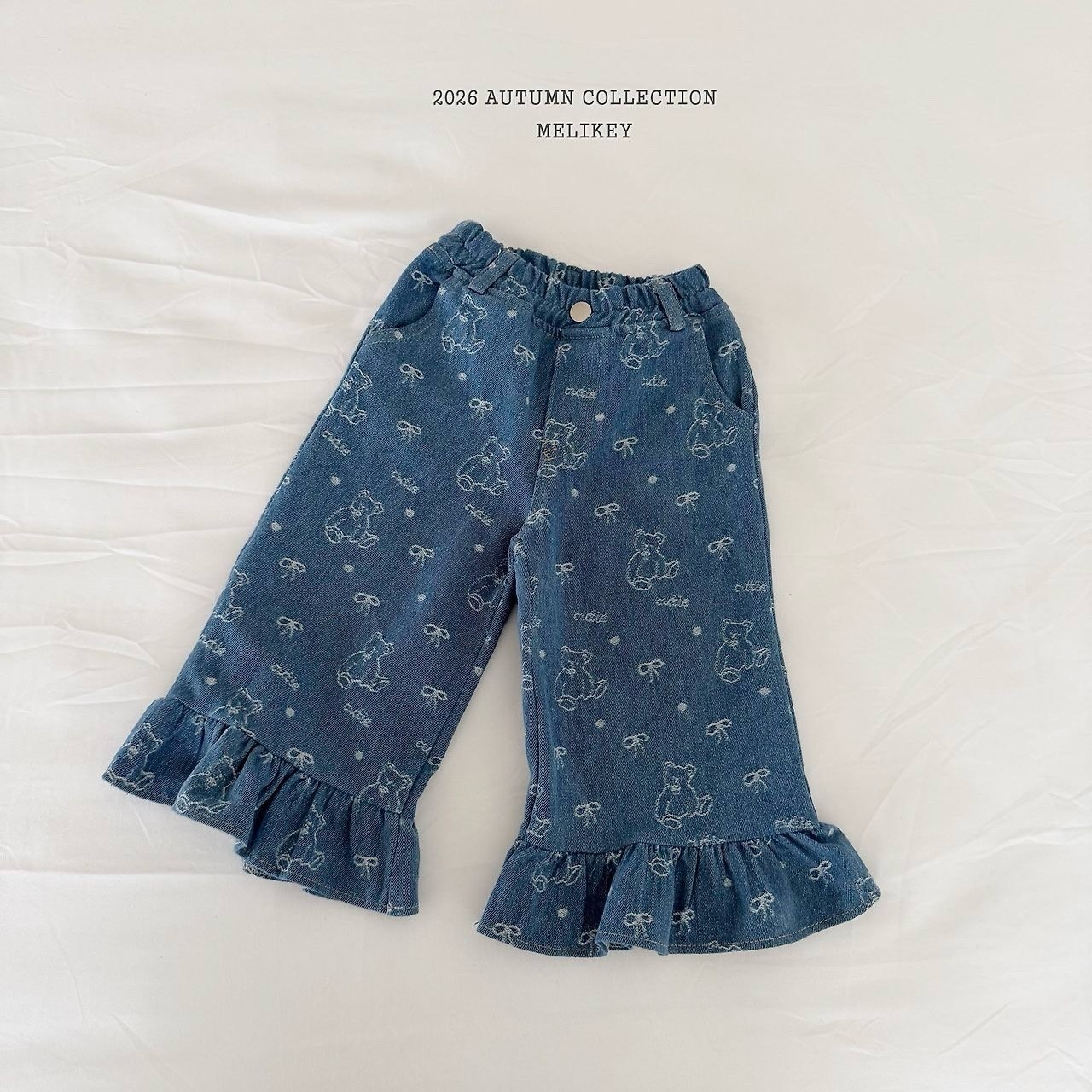 MELIKEY Bear Frill Jeans