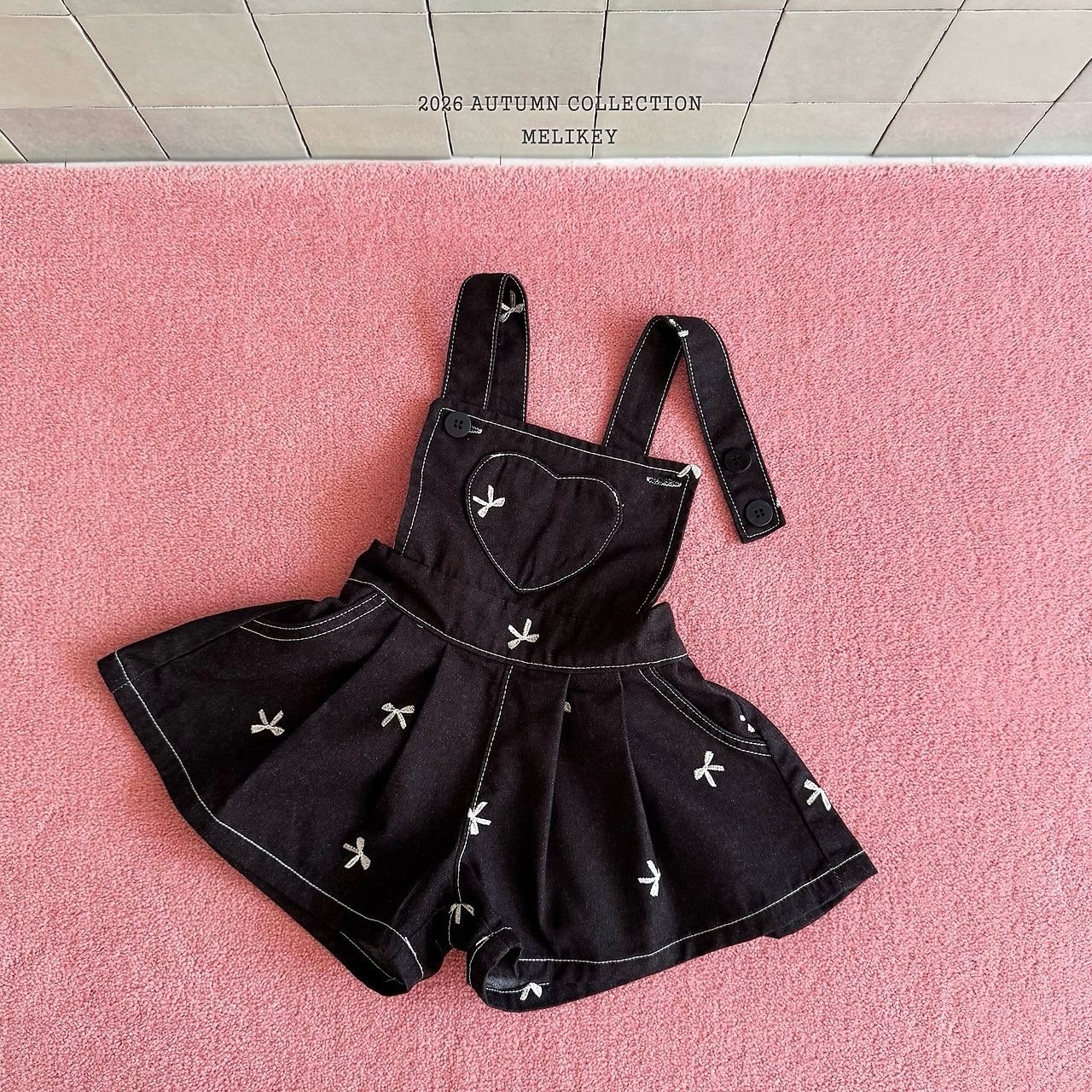 MELIKEY Ribbon Embroidered Overalls